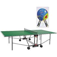 Tavolo ping pong Progress Indoor con ruote verde