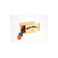 Set Di Dadi Rossi Per Giochi Di Ruolo, Giochi Da Tavolo, Giochi Da Tavolo O Dnd Su Fondo Blu Image114812669