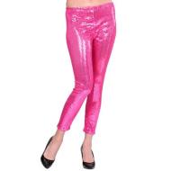 Leggings In Paillettes Pink M