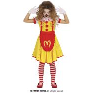 Costume Pagliaccio "Miss Mckiller" Bambina 7-9 Anni (78020)