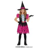 Costume Strega Rosa Con Stelline Bambina 3-4 Anni (78029)