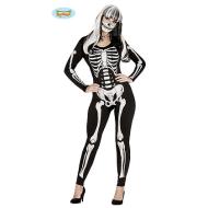 Costume Tuta Scheletro Donna In Spandex Alta Qualit? Taglia L (88040)