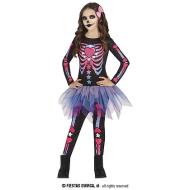 Costume Bambina Scheletro Rosa 3-4 Anni (78060)