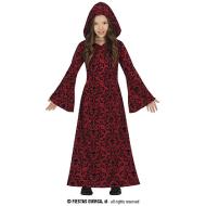 Costume Rosso Da Strega Con Cappuccio Bambina 7-9 Anni (78068)