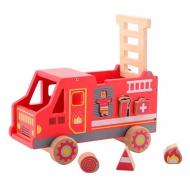 Camion pompieri gioco cubi in legno (80068)