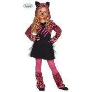 Costume Leopardo Rosa Bambina Taglia 5-6 Anni (83072)