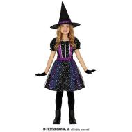 Costume Bambina Da Strega Con Stelline 5-6 Anni (78086)