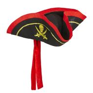 Cappello Tricorno Pirata Nero 01110