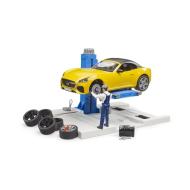 Officina Automobili con Bruder Roadster e accessori (62112)