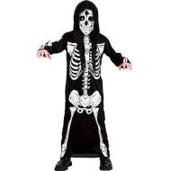 Costume tunica scheletro taglia VII 10-11 anni