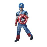 Costume Capitan America deluxe con muscoli M 5-7 anni