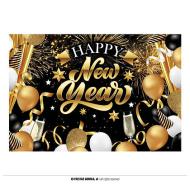 Photocall Happy New Year 220x150 Cm (31152)