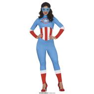 Costume Eroina Capitain Star Adulto 36 - 38  (S) (80155)