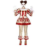 Costume Clown A Righe Adulto Taglia Xl 44-46 (84160)