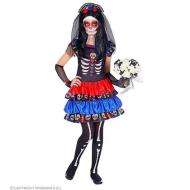 Costume mujer dia de los muertos scheletro 5-7 anni