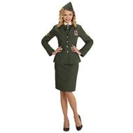 Ufficiale Dell'esercito (Giacca, Camicia Finta Con Cravatta, Gonna, Cappello) XL