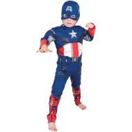 Costume Capitan America con muscoli taglia S