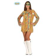 Costume Hippy Fiorato Hippie Figlia Dei Fiori Donna Taglia L (88175)