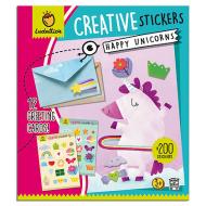 Happy unicorns. Creative stickers (8194)