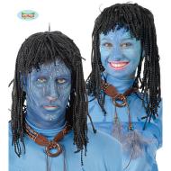 Parrucca Nera Con Treccine Indigeno Indigena (4196)