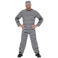 Carcerato Bianco/Nero (Casacca, Pantaloni, Cappello) XL