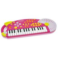 Tastiera elettronica 32 tasti con registrazione vocale rosa (KR3271)
