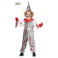 Costume Pierrot Zombie Insanguinato Bambino Bambina Taglia 10-12 Anni (87333)