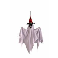 Fantasmino d'appendere con cappellino viola 60 cm