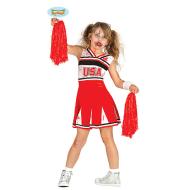 Costume Cheerleader Zombie Bambina Taglia 5-6 Anni (87355)