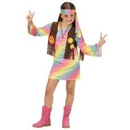 Hippie (Vestito Con Gilet, Fascia Per Testa) (140 Cm / 8-10 Years)