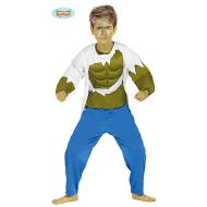 Costume Incredibile Scienziato Forzuto Verde Bambino Taglia 7-9 Anni (87360)