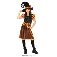 Costume Strega Arancione Bambina 5-6 Anni (77385)