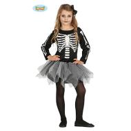 Costume Scheletro Bambina Con Tut? Taglia 5-6 Anni (87387)