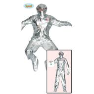 Costume Uomo Tuta Argento Astronauta Taglia L (80391)