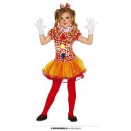 Costume Pagliaccia A Pois Bambina Taglia 10-12 Anni (83398)