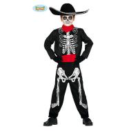 Costume Scheletro Mariachi Messicano Bambino Alta Qualit? Taglia 7-9 Anni (87439)