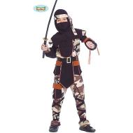 Costume Da Ninja Mimetico Militare Bambino Taglia 7-9 Anni (81452)