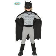 Costume Supereroe Mantello Nero Bambino Taglia 3-4 Anni (88457)
