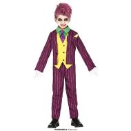 Costume Cattivo Pazzo Clown Psicopatico Bambino Taglia 7-9 Anni (83458)