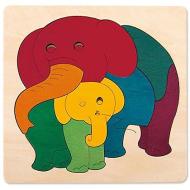 Elefante ed elefantino arcobaleno (E6505)