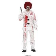 Costume Clown Assassino Insanguinato Uomo Adulto Taglia 46-48 (79471)