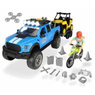 Set Offroad con Ford Raptor 1:24, trailer per Quad e Moto da Cross, personaggio articolato, luci suoni e accessori (203838003)