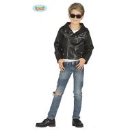 Giacca In Similpelle Bambino Taglia 7-9 Anni (87478)