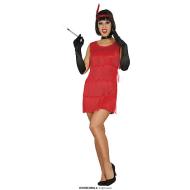 Costume Charleston Rosso Adulto Taglia S 36-38 (80490)