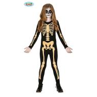 Costume Tuta Miss Scheletro Bambina Taglia 10-12 Anni (83496)