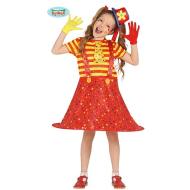 Costume Pagliaccia Salopette Con Cerchio Bambina Taglia 10-12 Anni (88502)