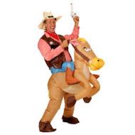 Costume Adulto Cowboy a cavallo. Taglia unica