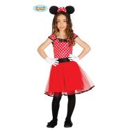 Costume Topina Topolina Bambina Con Tulle Taglia 3-4 Anni (87531)