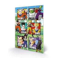 Dragon Ball Warrior Squares Wood Print