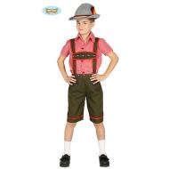 Costume Lederhosen Tirolese Bambino Taglia 5-6 Anni (87570)